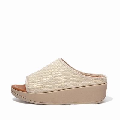 Fitflop Imogen Woven Slides - Sandalen Damen - Beige Braun (JAI367209)